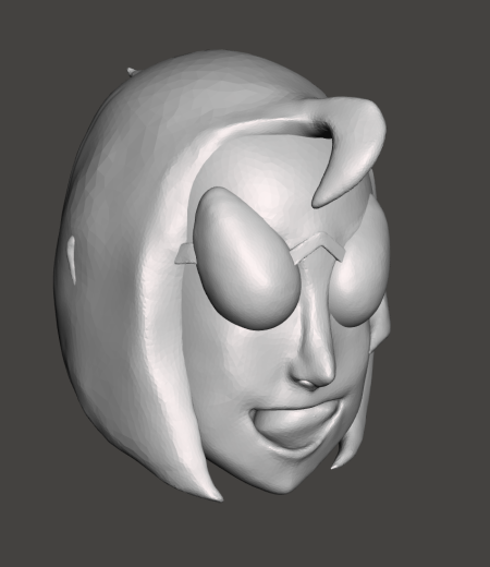 { First completed version of the head. }