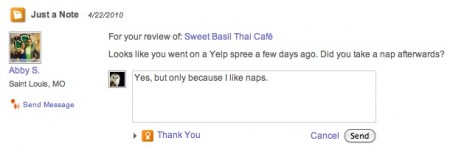 Yelp comment